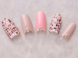 大人ツイード柄ネイル