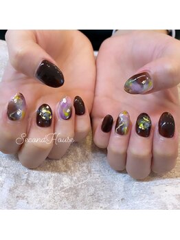 ブラウンカラー×ニュアンス