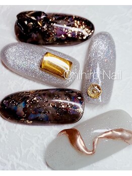 チヒロネイル/ニュアンス　マグネット　ミラー