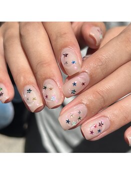 ぷっくり星ネイル