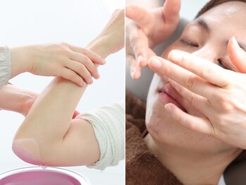 マニュキュア(Manicure)の写真/【フェイシャル＆パラフィン付ネイルケア】顔と手を一緒にケアするご褒美メニュー