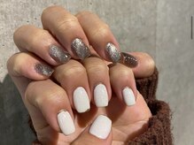 ミエレ(miele)/ちぐはぐマグネットネイル