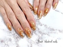 ノアブルーバードネイルズ(Noah' bluebird .nails)/琥珀色の燦めきデザスカ