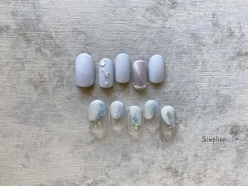 シンプリー 下北沢店(Simpliee)/【HAND】ちぐはぐネイル