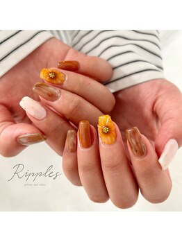 夏ひまわりネイル