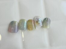 アイネイルズ 池袋店(I-nails)/淡色カラフルマーブル