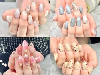 シパル(CIPAL)の写真/豊富なデザインからお選び頂ける定額ネイルが充実サロン！【オフ無料！定額ネイル☆¥5600/¥7600/¥9600】