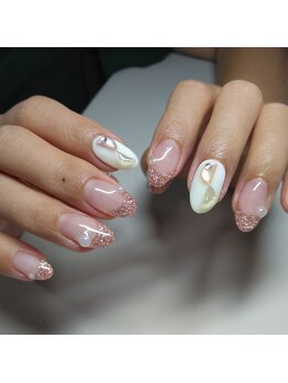 キラキラグリッターネイル