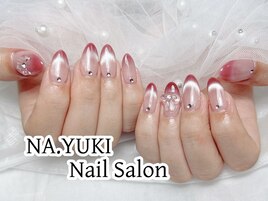 マグネット×フレンチネイル