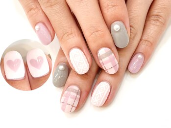 ネイルコレクション ピンク(Nail Collection Pink)/ジェル定額￥8990★ニットネイル