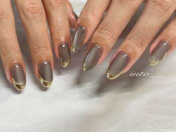 ネイルサロン イントゥ(into_)/ぷるマグ　ミラー　グレー