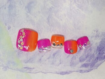 ネイルライフ(NailLife)/ネオン縦グラフット