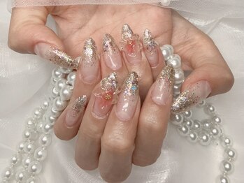 エミリオネイル(EMILIO NAIL)/ラメグラデーション，3D手作り