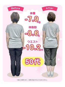 美爽律整体 アンリーシュ/【50代女性 -7.9Kg達成】