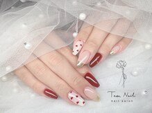 テセネイル(Tese Nail)/ハートボルドーデザイン☆