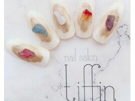 カラフル天然石ネイル