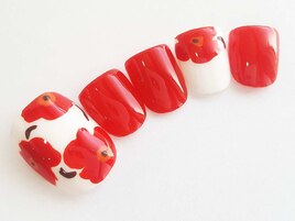 フラワーアートフットネイル