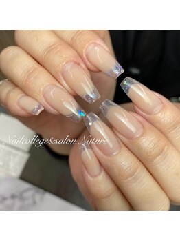 ネイルカレッジアンドサロン ナチュレ(nailcollege&salon NATURE)/クリアフレンチスカルプ