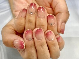 春グラデーションネイル