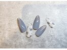 ハートヒョウ柄ネイル