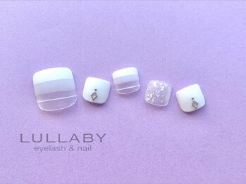 ララバイ 恵比寿店(LULLABY)/白ボーダーネイル