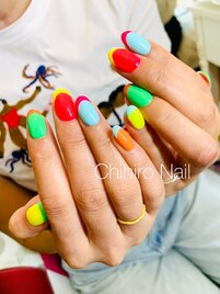 マーブルチョコみたいなネイル