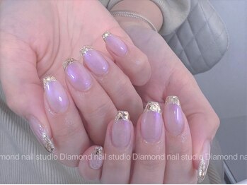 ダイアモンドネイルスタジオ 道玄坂店(Diamond Nail Studio)の写真/【渋谷駅徒歩5分】人気のガラスフレンチあり!デートやイベントに合わせて指先から『可愛さ』を彩ります☆