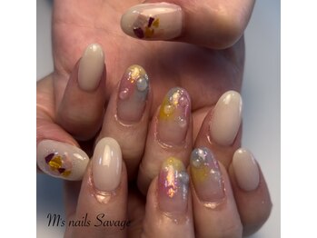 エムズネイル サベージ(M's nails Savage)/ドロップネイル