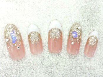 ネイルエイム(Nail eim)/ちゅるちゅる★ラメグラフレンチ