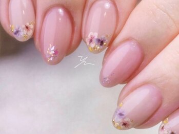 ネイルズ バイ ユイ 外苑前(Nails by Yui)/押し花ニュアンスネイル