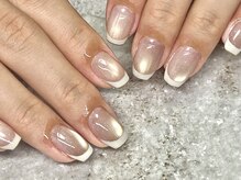 プラスネイル(plus nail)の雰囲気(人気のマグネットネイルにフレンチ【マグネット+フレンチ】)