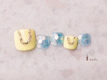 アイネイルズ 横浜EAST店(I-nails)/サマーホロフットネイル