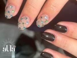 ブラック×カラーストーン