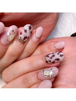 シュシュ(Chou chou)/ピンクレオパード×マット