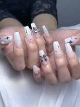 ホランイネイル(HORANGI NAIL)/フリーアートM+長さ出し　アプレ