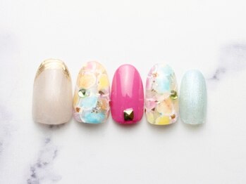 池袋ネイルサロン イイネイル(Ee-Nail)/リゾートフラワーネイル初￥7500