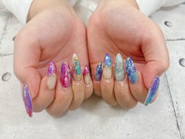 ゴージャスシェルネイル