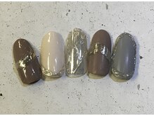 ネイルアンドまつげ リュフェール 五反田(Nail Lufaire)/ニュアンスミラーマットネイル