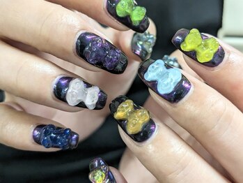 フェアリー(Fairy)/派手派手クマちゃんネイルby堀川