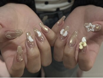 ノプシス(nopsis)の写真/◆デザインやり放題¥7500～◆今年最後のネイルを思いきっり可愛く♪成人式ネイルにも☆10本長さだしもOK◎