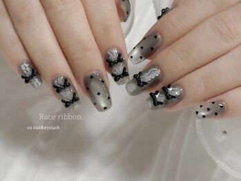 シアーブラックレースネイル