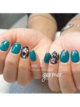 ジェルメ(germer)/グリーンに錦鯉を合わせて♪