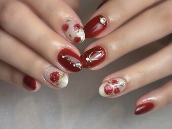 チャンプ 高の原店(Champ)/大人可愛い 手書きバラ