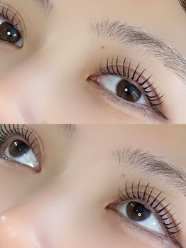 アモージュファーストアベニュー(amojyu 1Ave’)の写真/ナチュラルに目元をぱっちりさせて目力up。写真映えするこだわりまつ毛パーマ◎