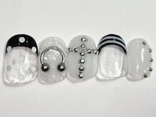 ネイルメゾン 渋谷店(NAIL MAISON)/ドットボーダーフレンチ¥9000