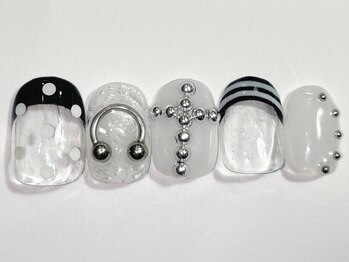 ネイルメゾン 渋谷店(NAIL MAISON)/ドットボーダーフレンチ¥9000