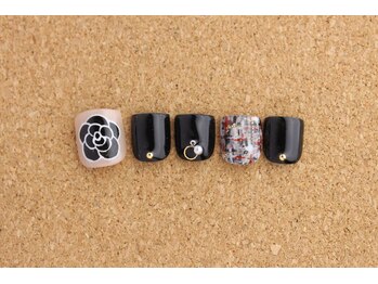 ネイルサロン ブランロール 白金店(Nail Salon Blanl'or)/FOOT ツイード×カメリア