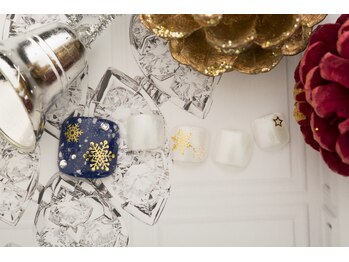 ネイルクロエ(NAIL KCLOE)/クリスマスフットネイル