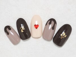 バレンタイン チョコネイル