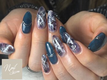 ネイルセッション(nail session)の写真/【22:00まで営業】仕事帰りや当日予約で気軽に通える♪技術の高さ×デザインセンス抜群の隠れ家サロン！